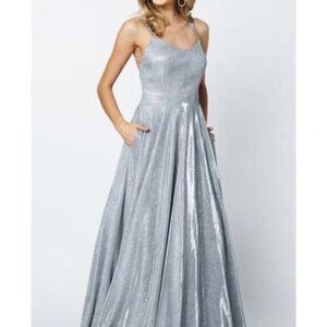 Scoop Neck A-Line Shape Evening Dress JT203